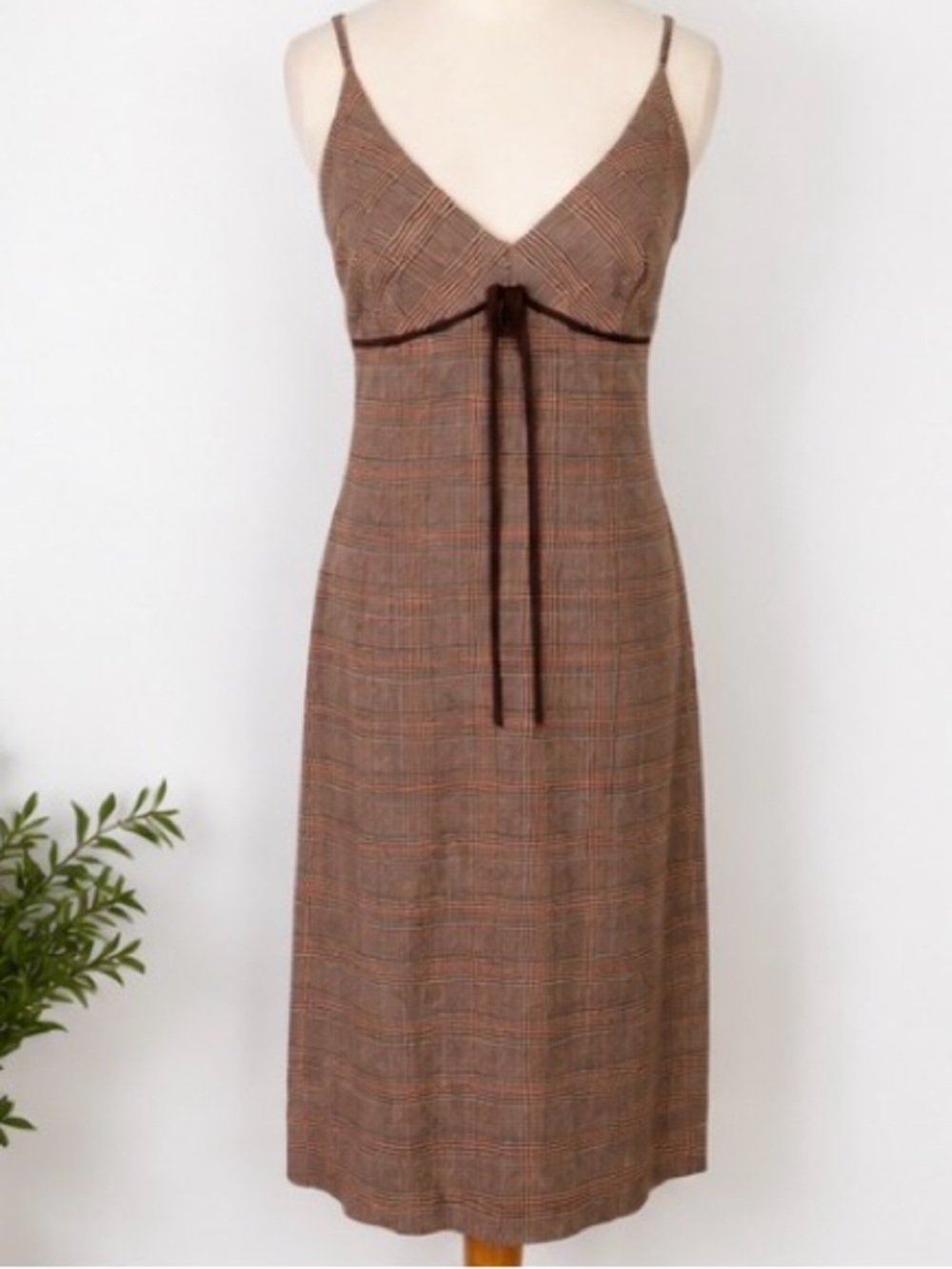 🆕 [Milly] Brown Herringbone Lined Dress Sz: 4